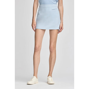 Gonna blu chiaro June con monogramma ricamato