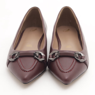 DECOLLETE FLAT MORSETTO BORDEAUX