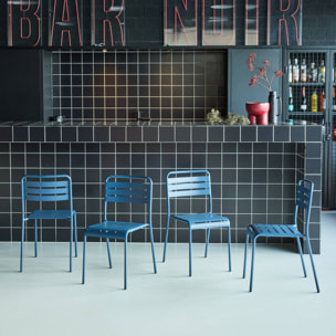 Chaise de jardin acier (lot de 4) AMÉLIA