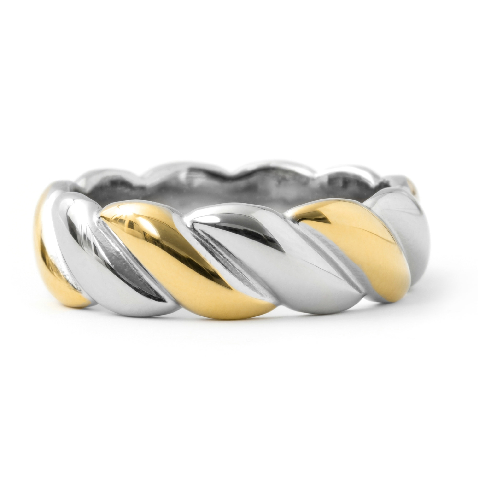 Anillo Rinis acabado oro 18k y plata