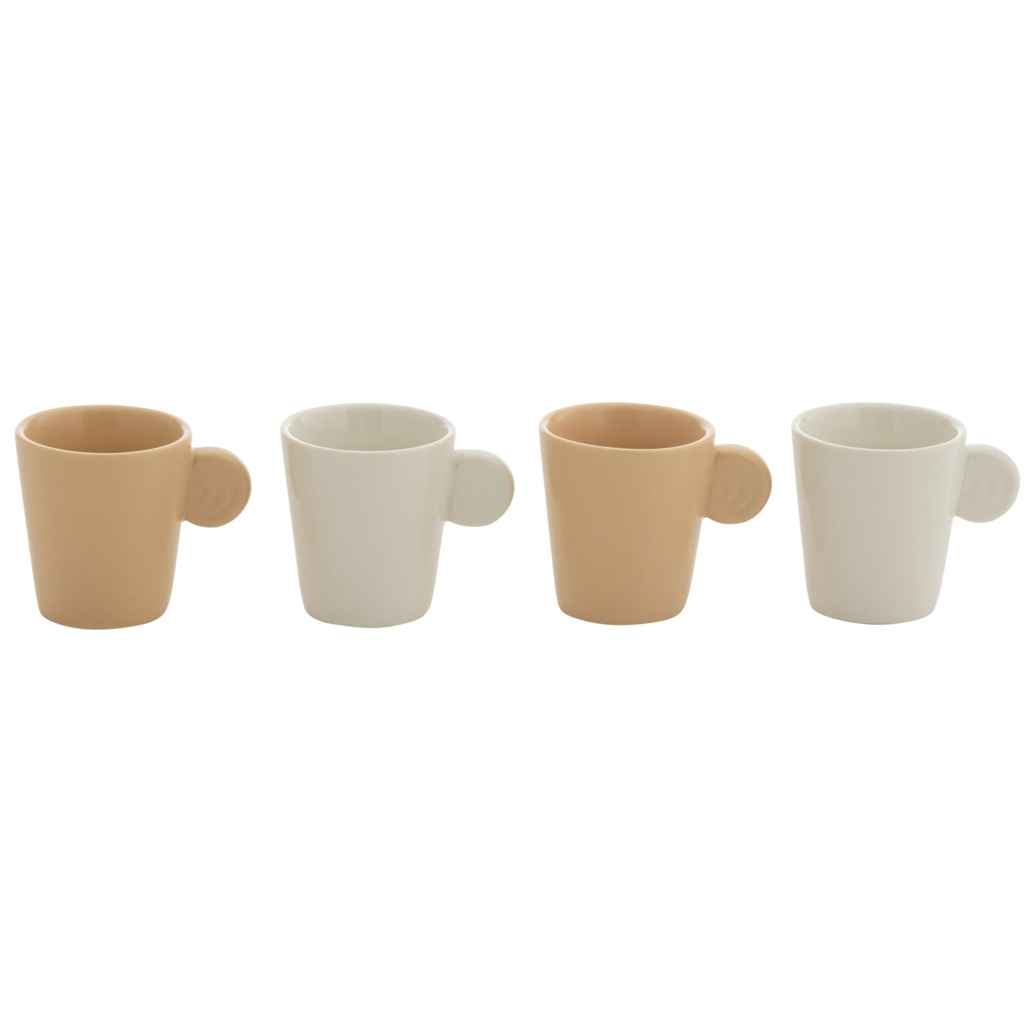 J-Line tasse - céramique - crème/blanc - boîte de 4