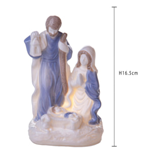 NativitÃ con Led 16,5 cm - Pezzi 3 - Colore:Blu - Bianchi Dino - -