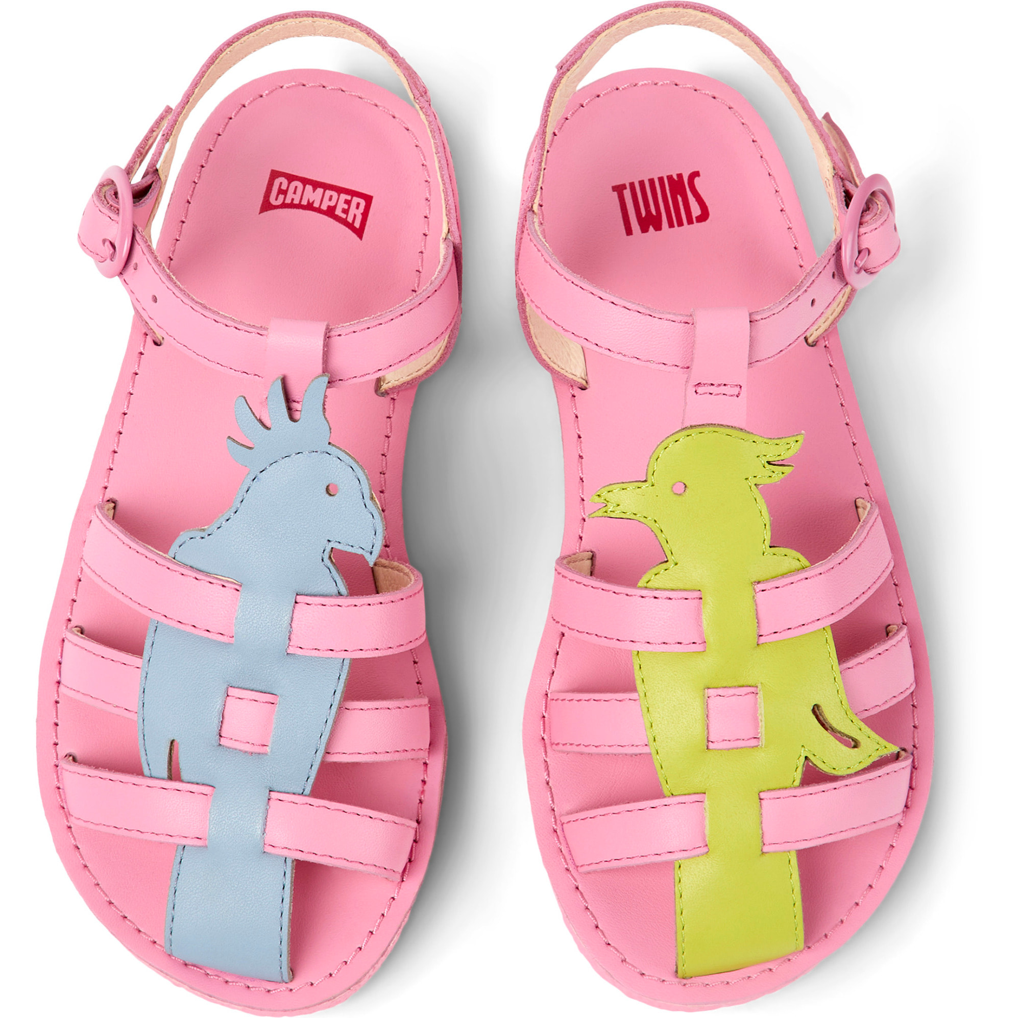 Sandalias - CAMPER Miko Twins - Rosa - Cuero liso
