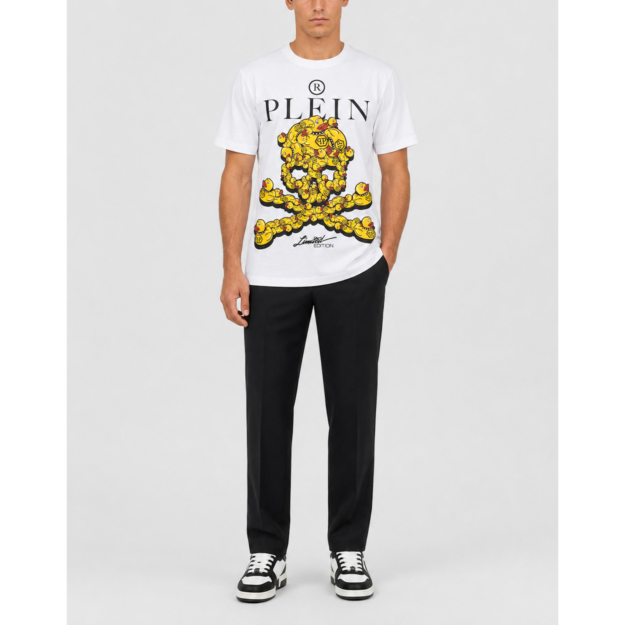 PHILIPP PLEIN Camiseta de cuello redondo y manga corta SKULL