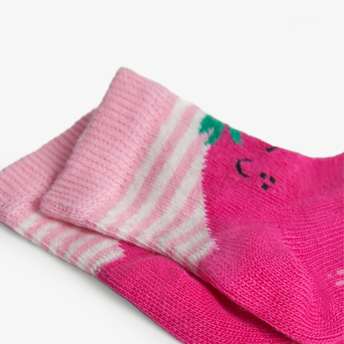 Pack calcetines recién nacido estampados, rosa