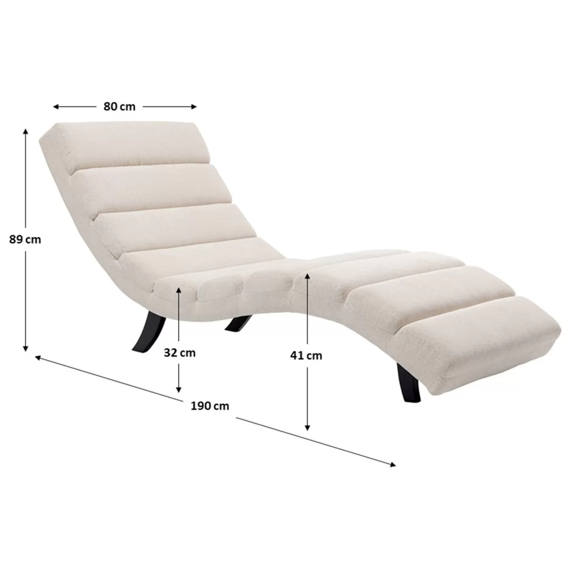 Chaise longue Balou crème Kare Design