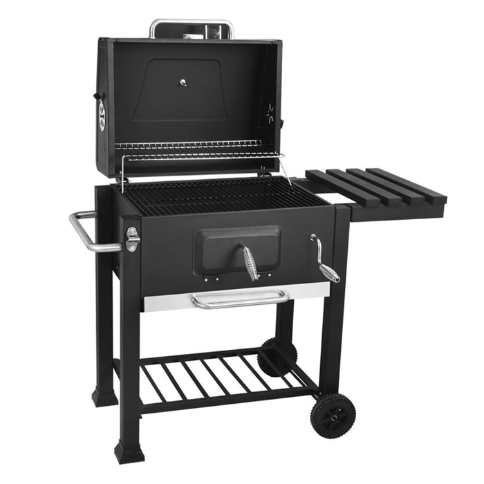 Barbecue a carbone portatile di grande dimensione.