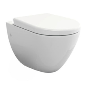 Pack WC Bati-support Geberit UP320 + WC sans bride Livea Bello + Abattant softclose + Plaque Sigma20 Chrome mat/brillant