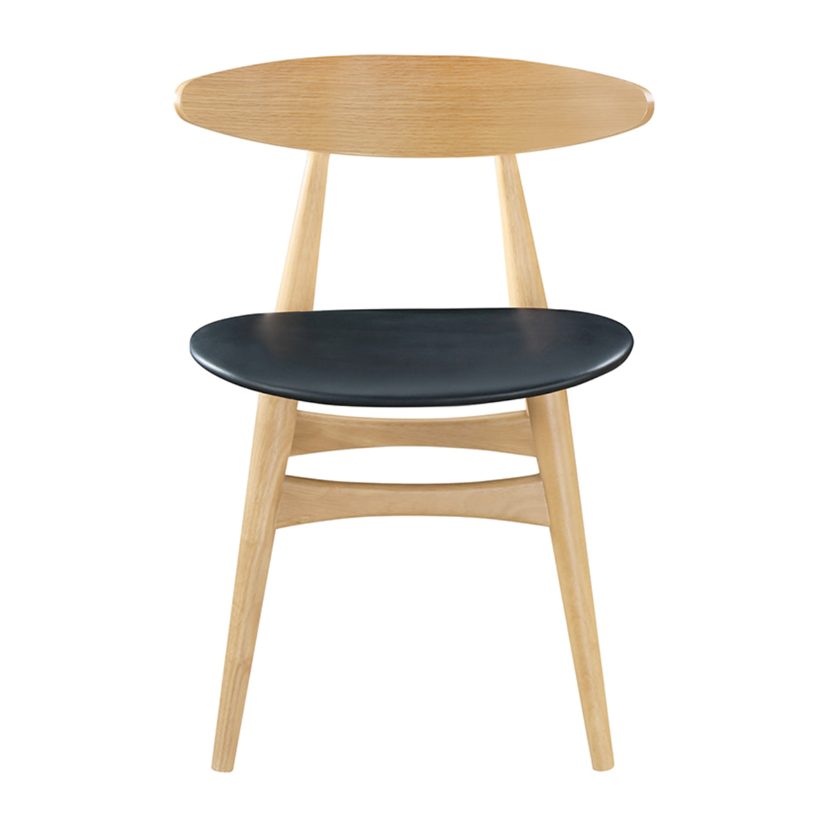 Chaises scandinaves en bois clair et noir (lot de 2) WALFORD