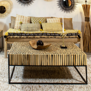 Coupe en bois de teck 35cm EROSION