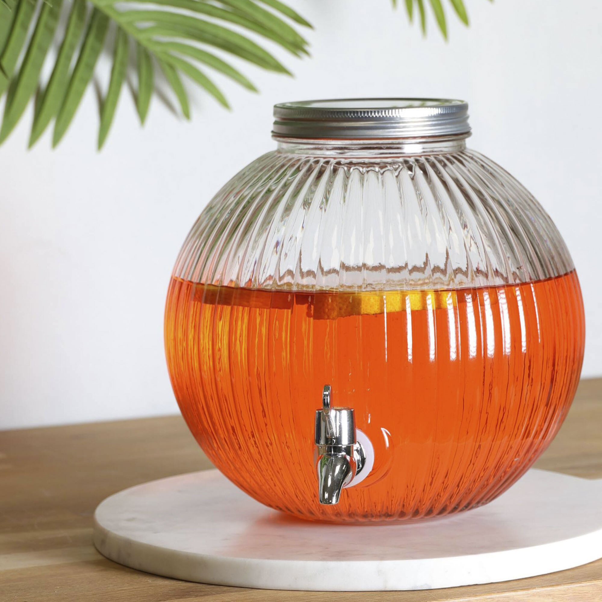 Well home dispensador de bebida en vidrio de 5,5l