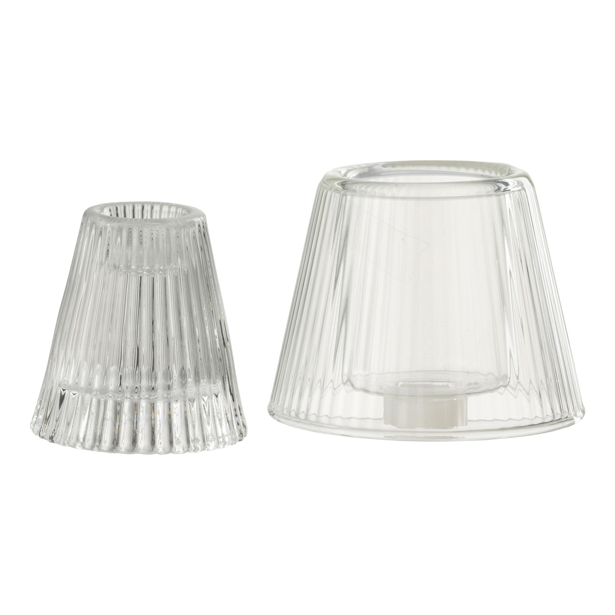 J-Line bougeoir Chapeau - verre - transparent