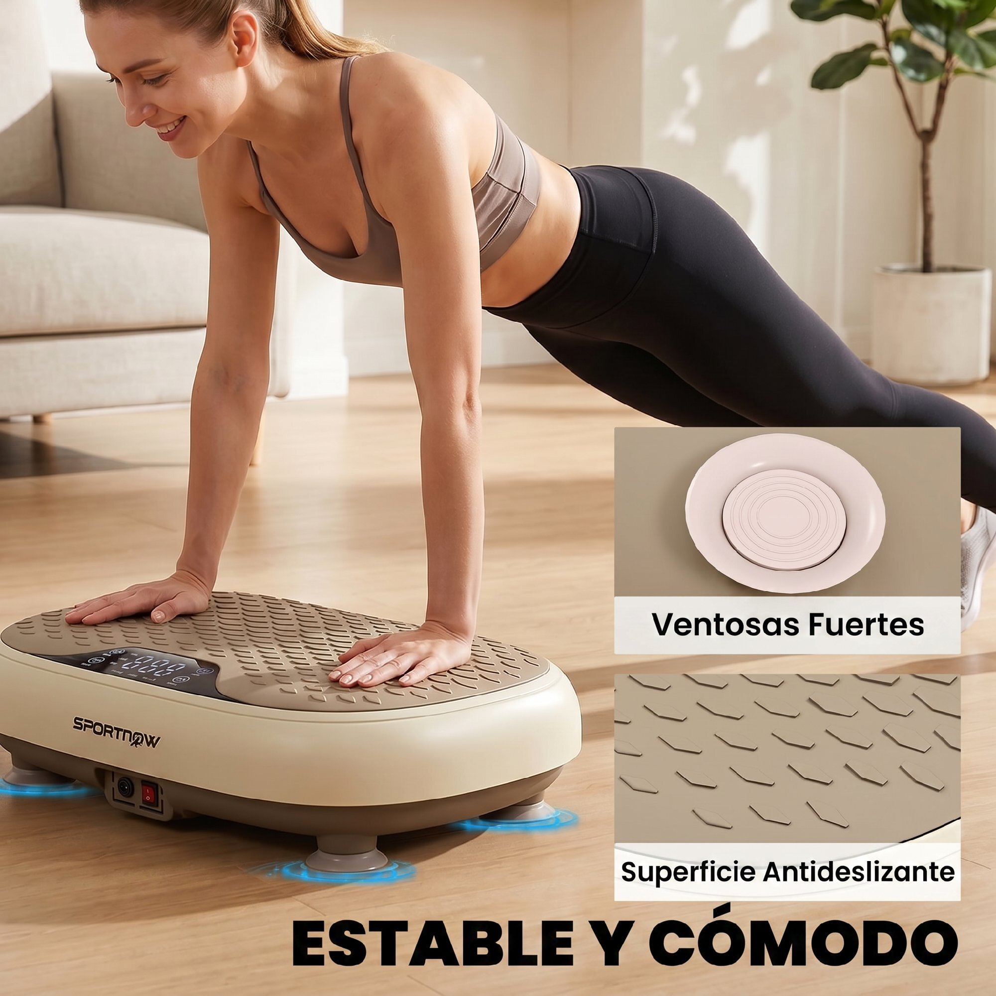 Plataforma Vibratoria, 20 Velocidades, 3 Programas, Plataforma Vibración Muscular 150W con Pantalla LED, Mando a Distancia, Máquina para Hacer Ejercicio en Casa, Adelgazar, Drenaje Linfático