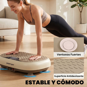 Plataforma Vibratoria, 20 Velocidades, 3 Programas, Plataforma Vibración Muscular 150W con Pantalla LED, Mando a Distancia, Máquina para Hacer Ejercicio en Casa, Adelgazar, Drenaje Linfático