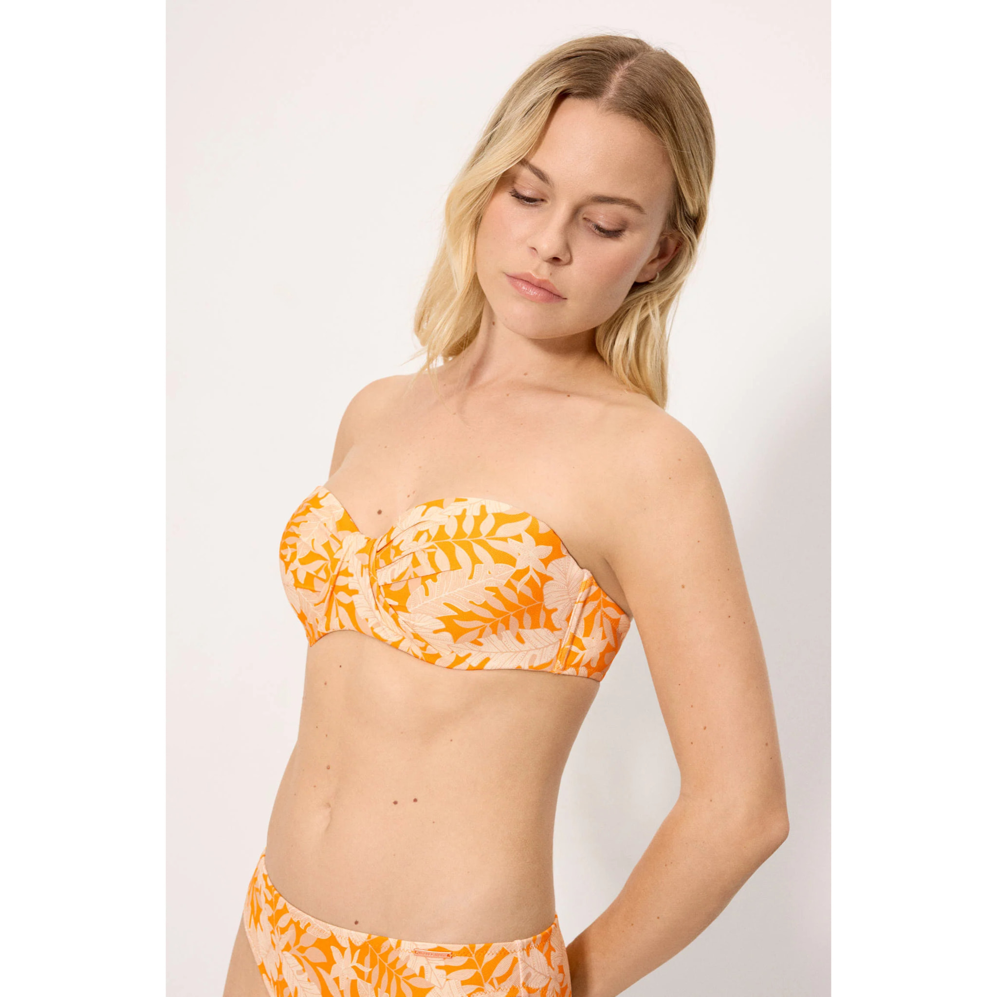 Top bikini bandeau Giallo