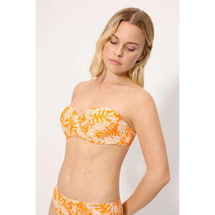 Top bikini bandeau Giallo