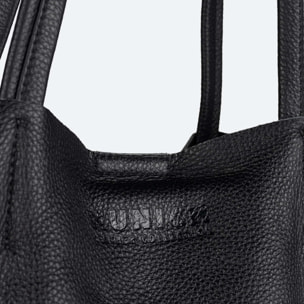 Bolso Shopper de Piel Vacuna Negro | LOFT
