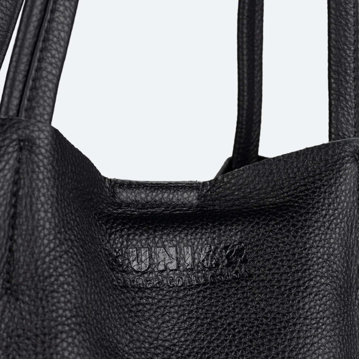 Bolso Shopper de Piel Vacuna Negro | LOFT