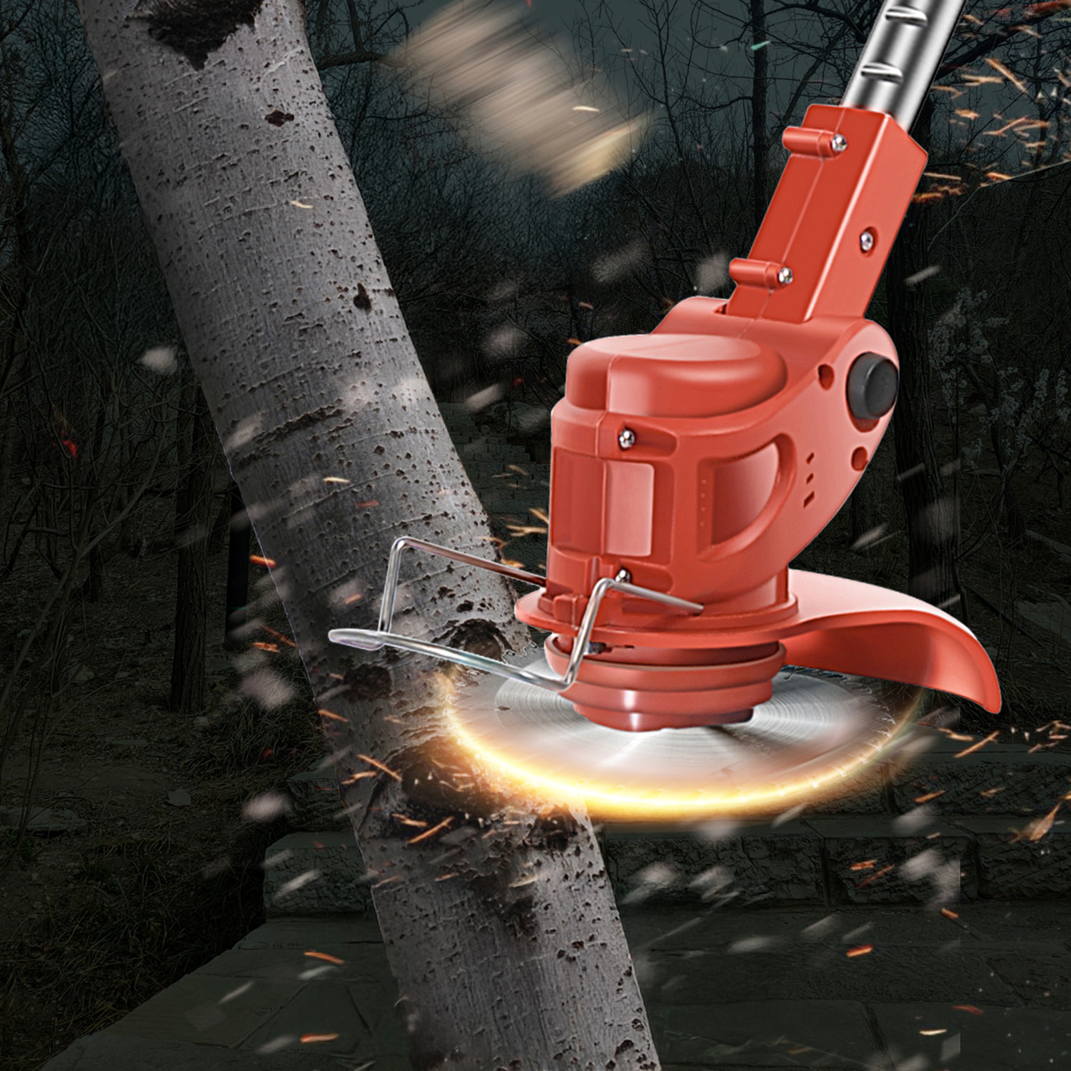 Desbrozadora 12V con 10000rpm, 400W de potencia y DOBLE BATERIA 4500mAh. 2 alturas.