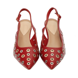 Decolletè borchie - tacco7,0 cm