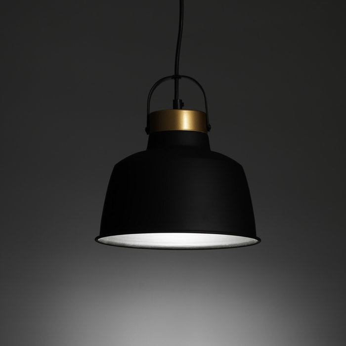 Suspension Tomasucci INDUSTRIAL B, en acier, noir