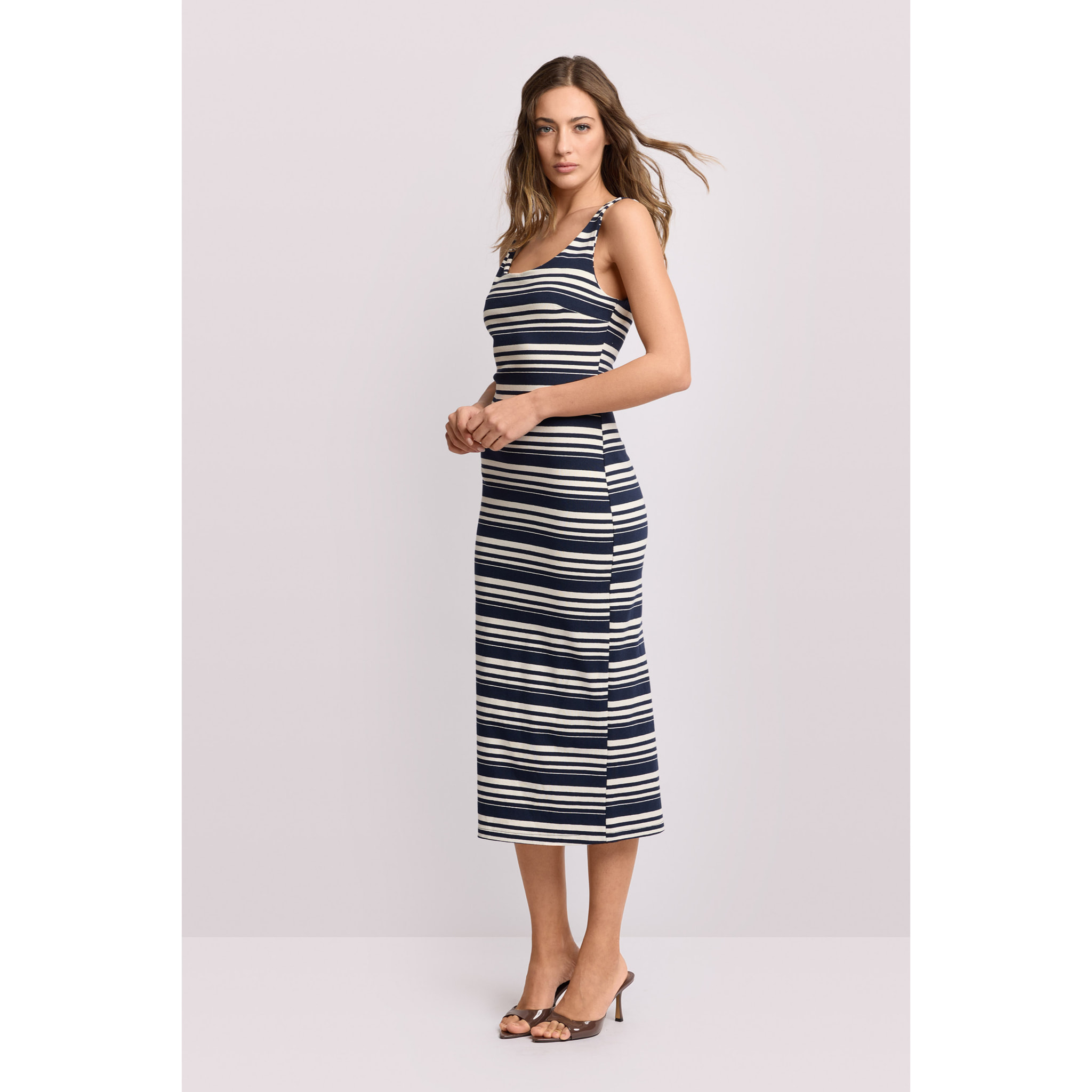 Kocca - Abito con motivo a righe Donna, Righe, Scollo ampio