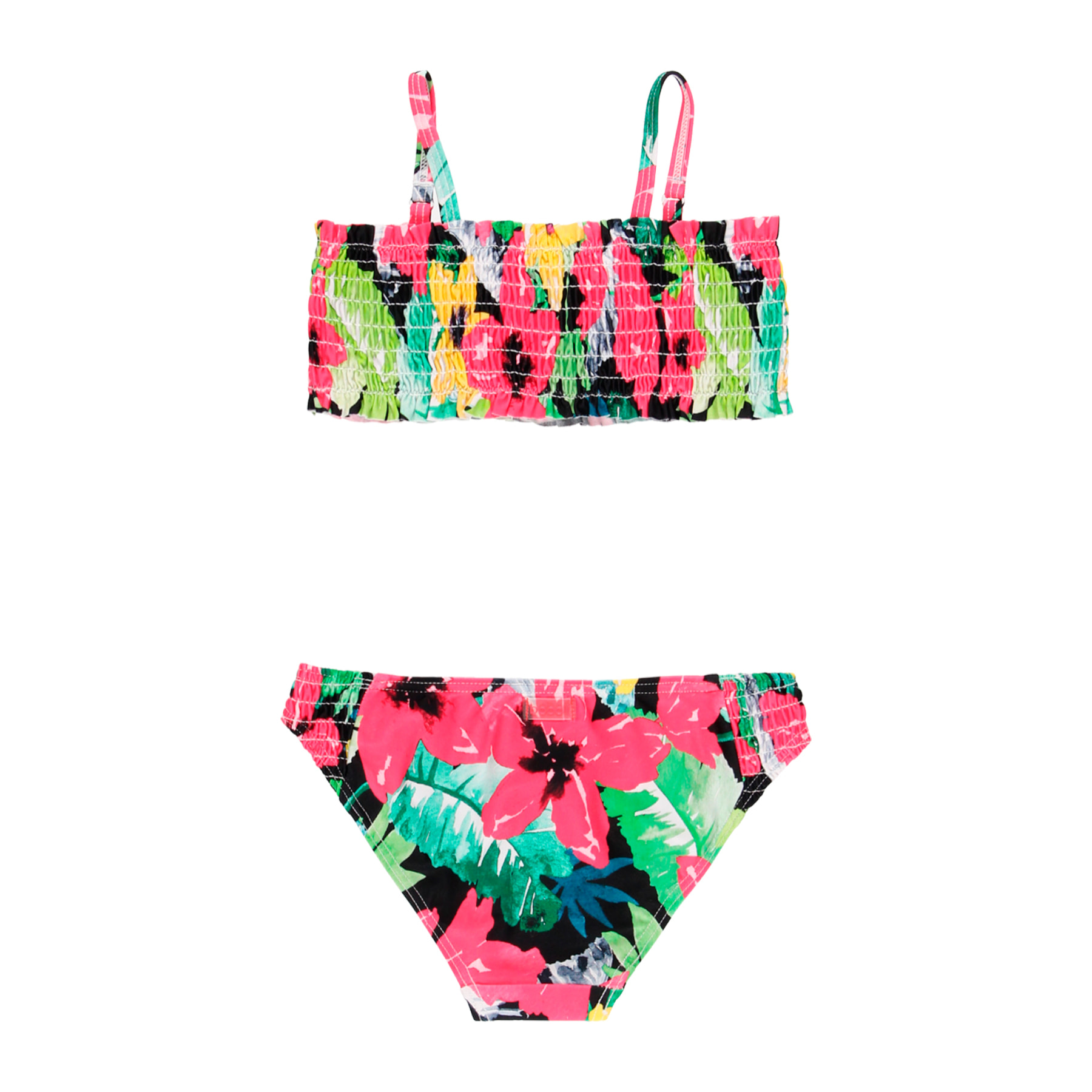 Bikini poliamida tropical de niña