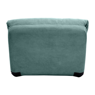 Chauffeuse 1 place convertible en tissu velours côtelé vert céladon SPENCER
