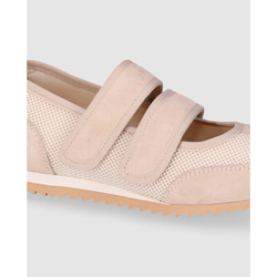 Zapatos de Tejido - Beig - Tacón: 1 cm