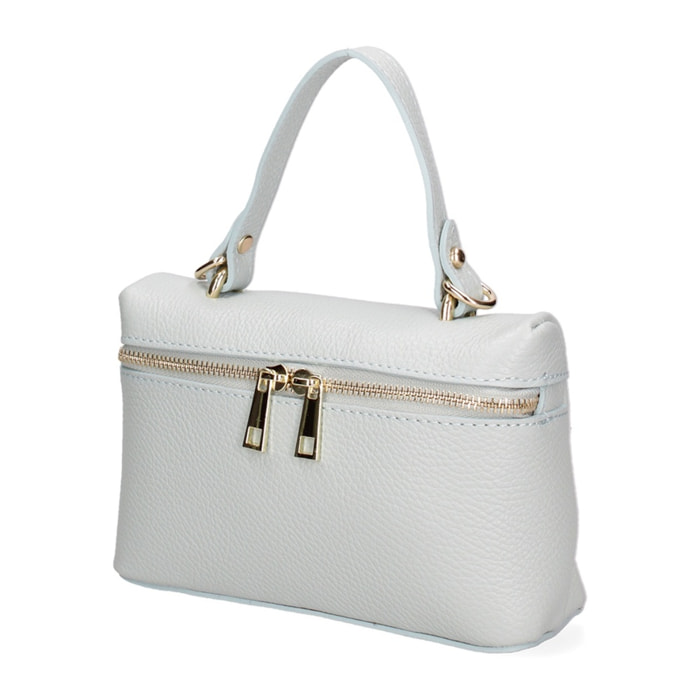Borsa a mano da donna - Modello False - Vera pelle - 20.0 x 13.0 x 7.0 cm