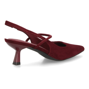 Zapato salon destalonado con tiras