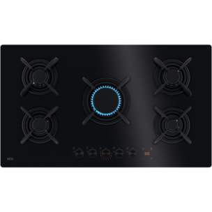 AEG Placa de gas Serie 8000 Flamelight de 90 cm HKB95453NB | Reacondicionado