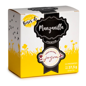 Infusión natural de manzanilla (gran selección de hojas de manzanilla) en 15 pirámides. 37,5 grs.