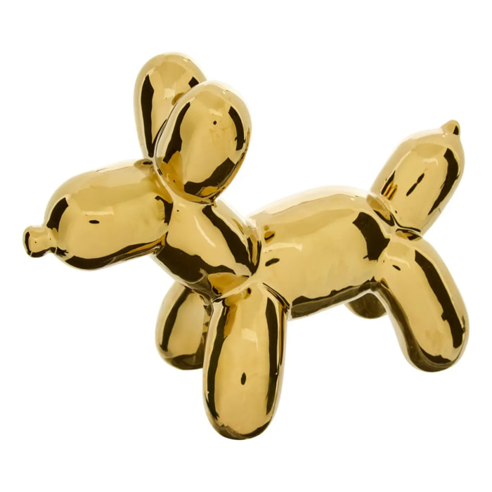 Statuette déco Theo chien pop art H13.5cm doré