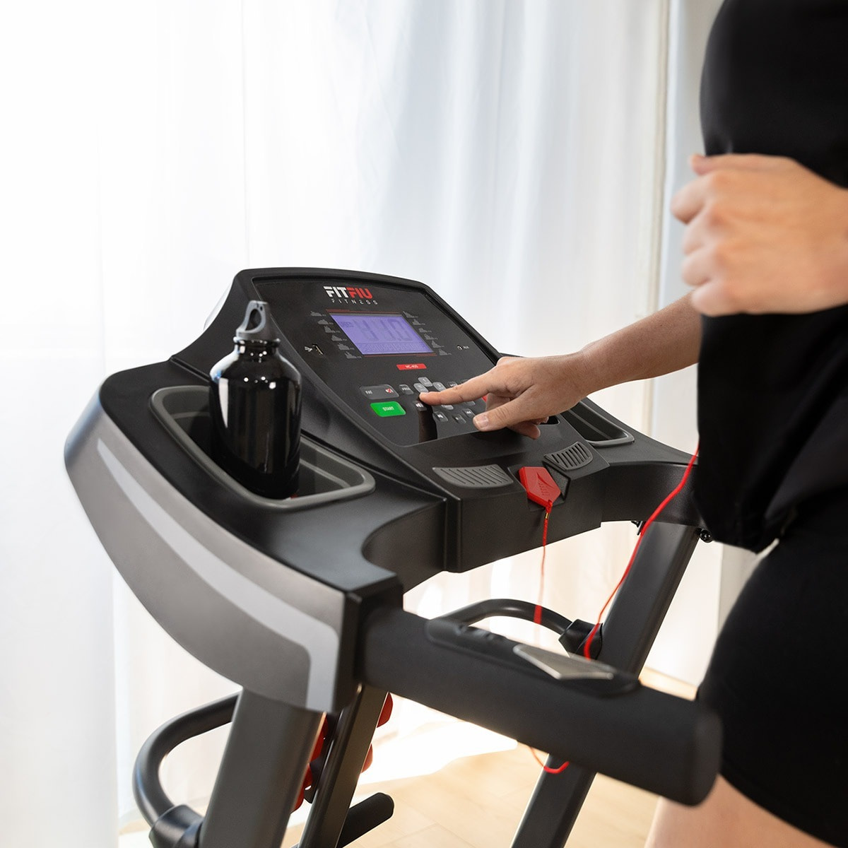 Cinta de correr plegable FITFIU 20km/h pulsómetro y conexión KINOMAP