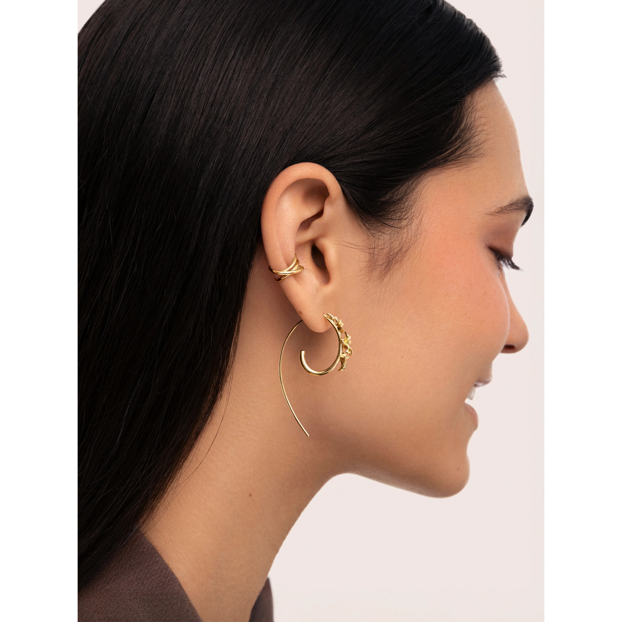 Pendientes Gladiolo Baño Oro