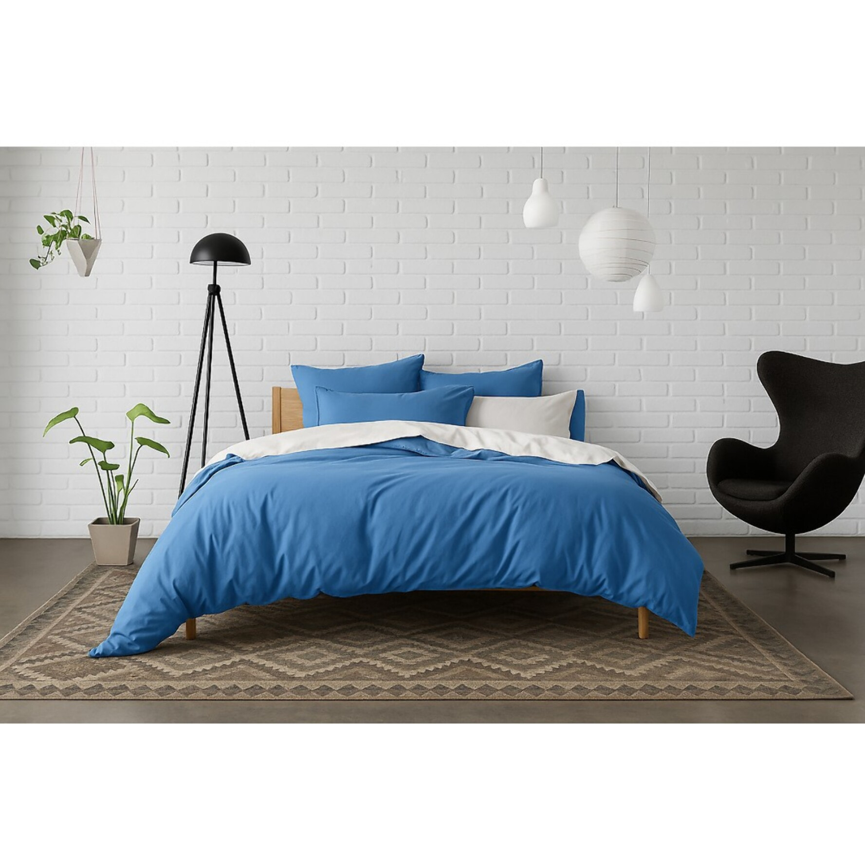 Housse De Couette bonnet 40cm Percale Lake