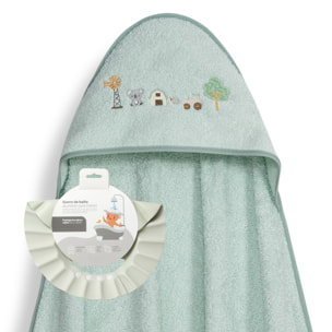 Capa Baño 1X1 Mod Granja Koala+ Gorro Verde