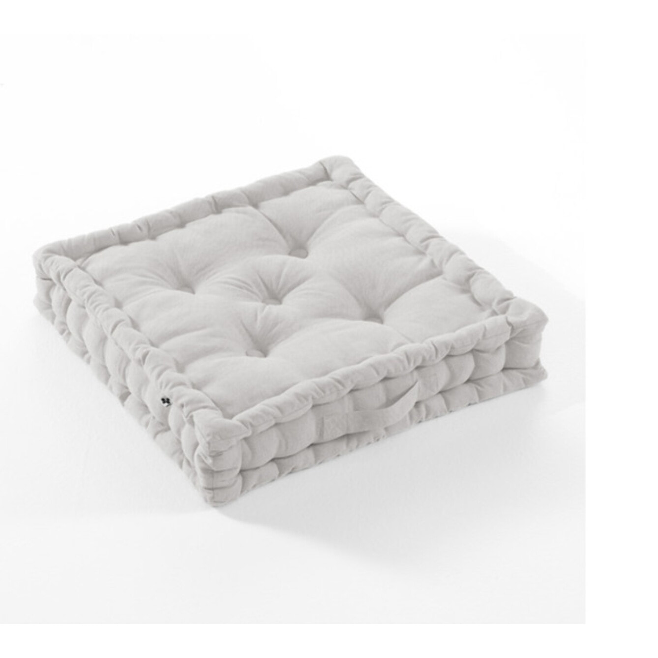 Coussin de sol 50 x 50 cm capitonné et matelassé en coton - KALA