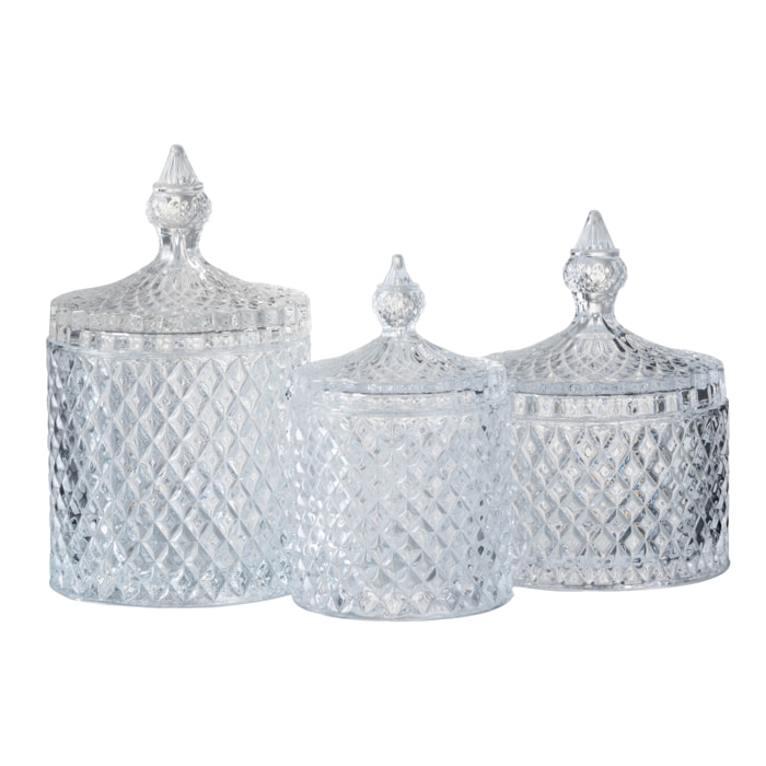 J-Line pot de conservation Cylindrique - verre - transparent - large