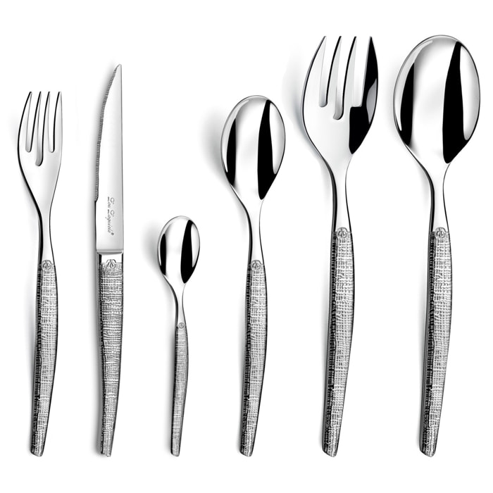 Jet Styl - Cubertería de 50 piezas con cuchillos de carne