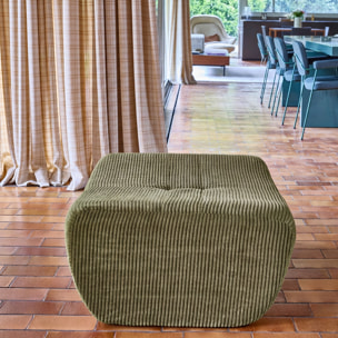 Pouf, repose-pieds pour chauffeuse Sokol velours côtelé SOKOL