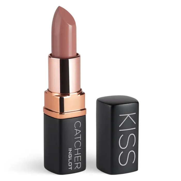 INGLOT Kiss Catcher Lipstick Call Me Babe 908, Labial en barra cremoso & hidratante, Hidrata y cuida tus labios, Alta pigmentación, Ingredientes naturales con Vitamina E, Color: Marrón nude. 4,0gr