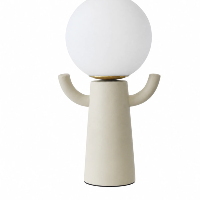 Lampe en céramique blanc cassé - Paul