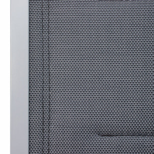 Lot de 2 chaises - Chicago / Odenton - Aluminium et textilène gris