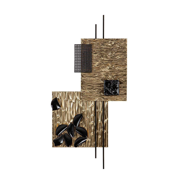 Adorno Pared Metal Dorado Negro 63x5x126 Cm