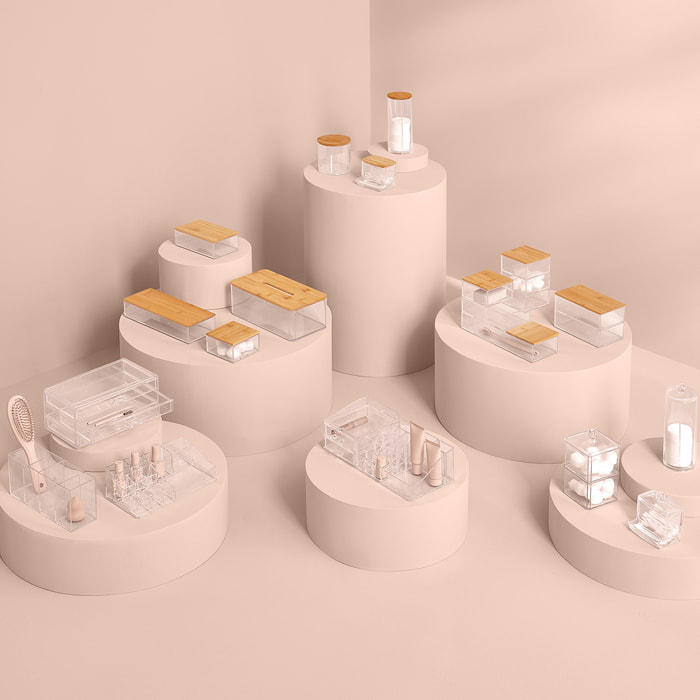Organiseur 14 compartiments "Selena" transparent