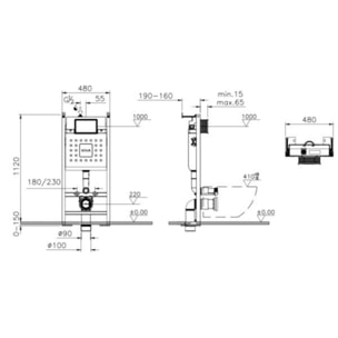 Bâti-Support autoportant VITRA V-FIX CORE