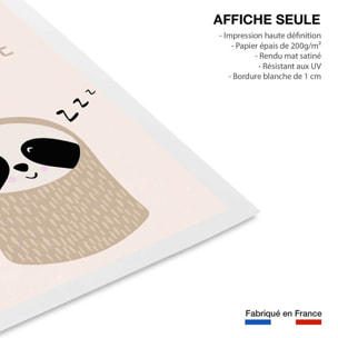 Affiche enfant paresseux  Affiche seule