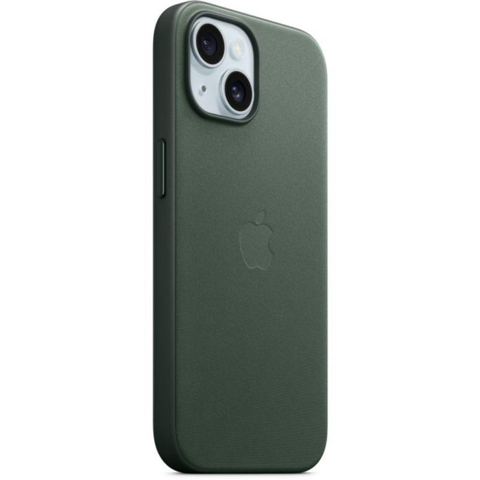 Coque APPLE Iphone 15 MagSafe tissage Chene vert